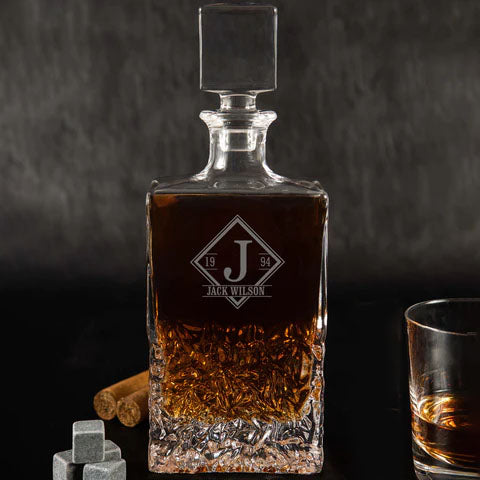Diamond Personalised Engraved Icy Whiskey Decanter