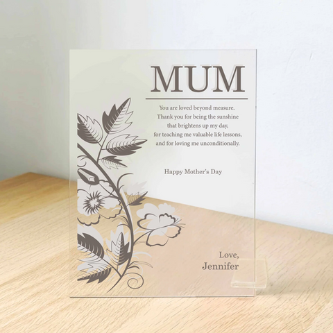 Personalised Love Beyond Measure Printed Acrylic Plaque