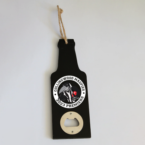 Collingwood Magpie Personalised Bottle Opener Plaque