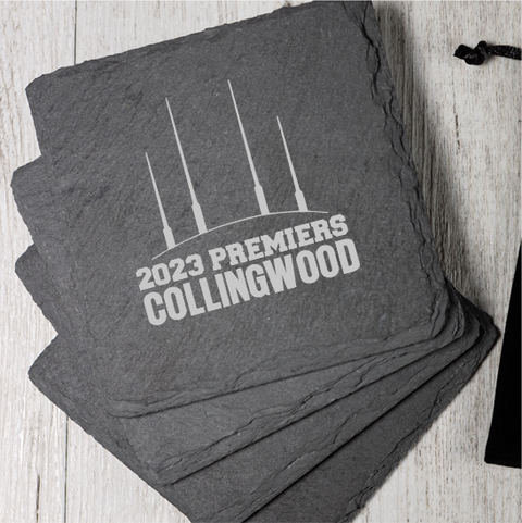 Goal Collingwood Personalised Slate Coaster - Set of 4