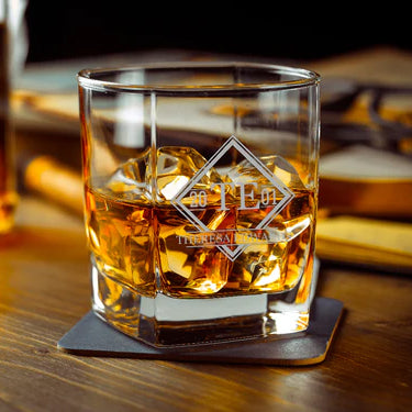 diamond personalised engraved empire whiskey glass