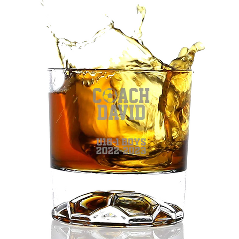 Personalised Soccer Coach Whiskey Glass