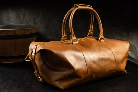 leather overnight bag