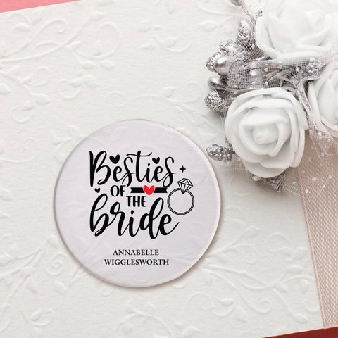 bride acrylic coaster set