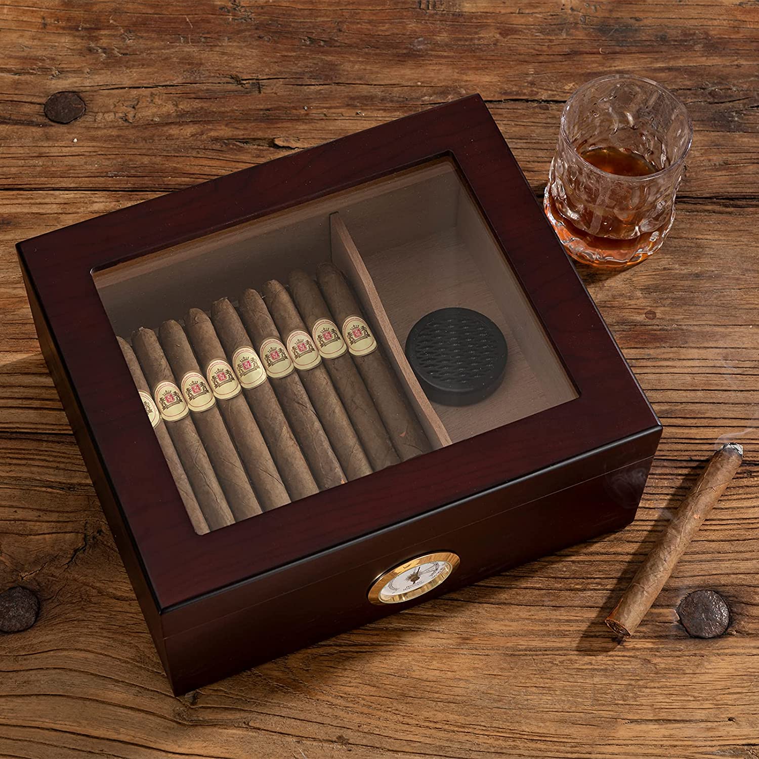 Your Logo - Business Personalised Engraved Cigar Humidor | Givi Gifts