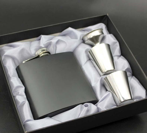Personalised Black Flask