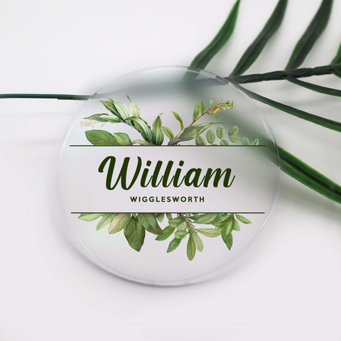 Greenery Personalised Wedding Table Place Cards