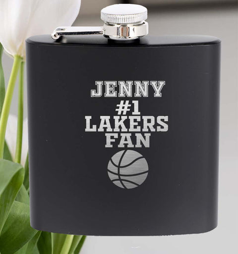 Personalised Black Flask